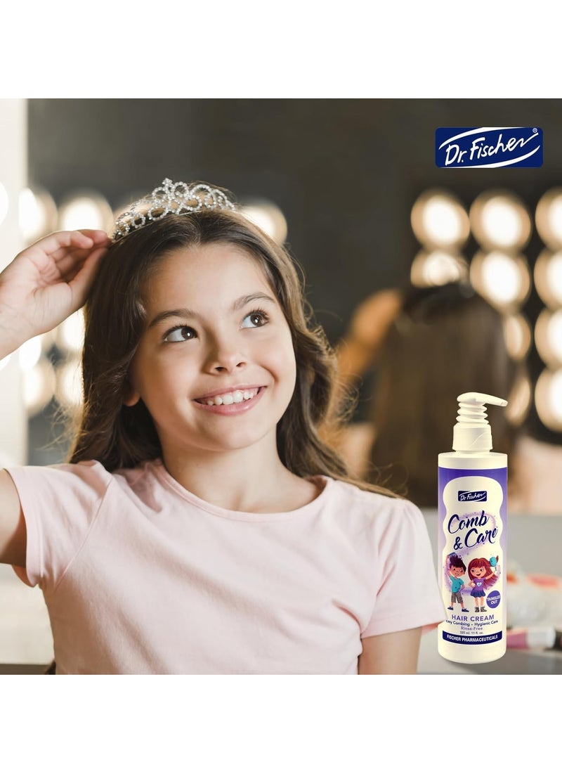 Dr. Fischer Hair Detangler by Dr. Fischer, Cream Leave-In for Children, Rich in Rosemary Oil and Vitamin B5, For an Easy-To-Comb Hair - 11 fl.oz. - Image 3
