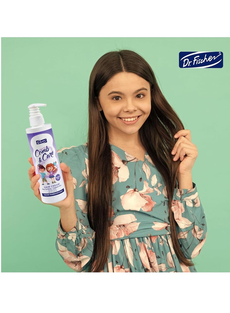 Dr. Fischer Hair Detangler by Dr. Fischer, Cream Leave-In for Children, Rich in Rosemary Oil and Vitamin B5, For an Easy-To-Comb Hair - 11 fl.oz. - Image 4