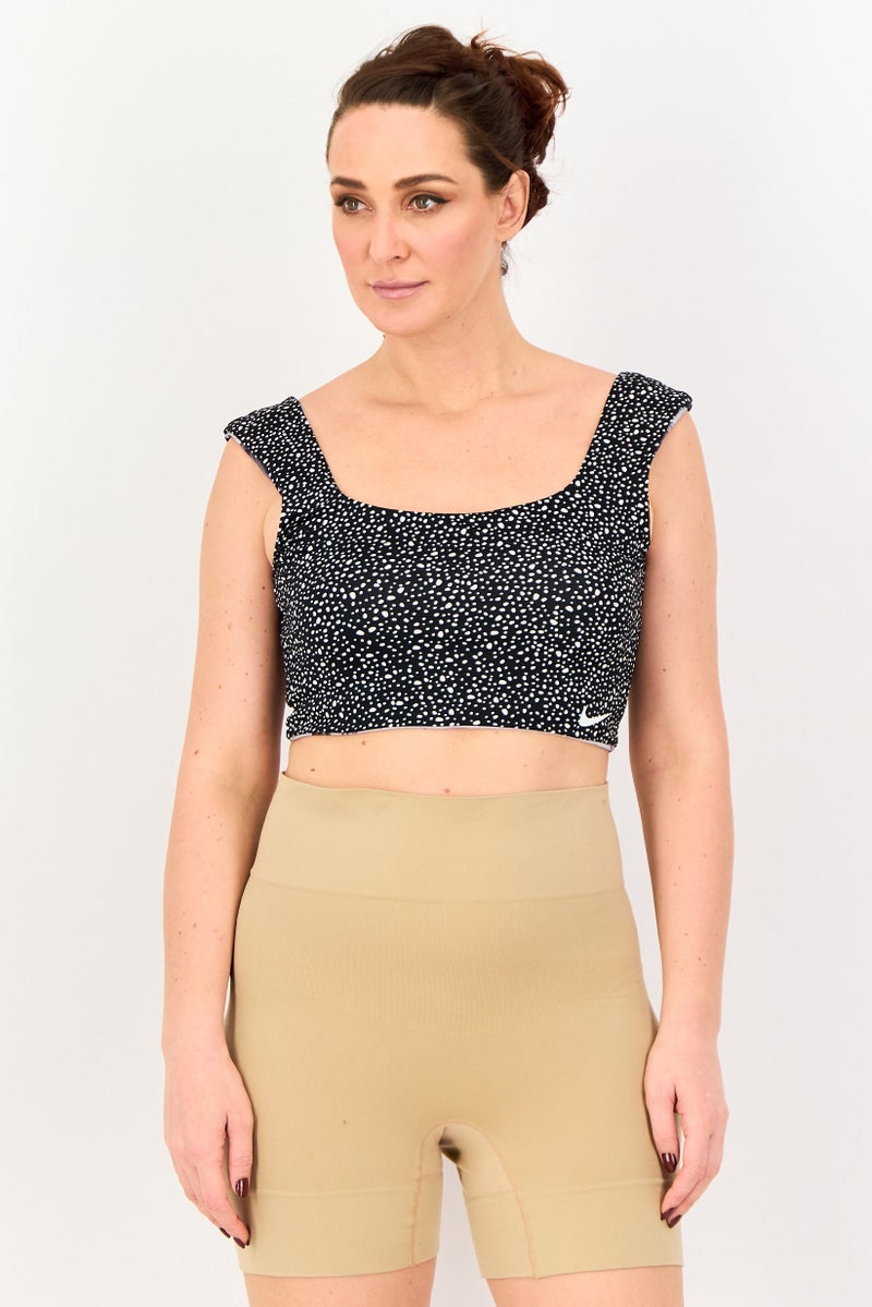 Nike Women All Over Print Reversible Swim Crop Top  Multicolor - Image 1