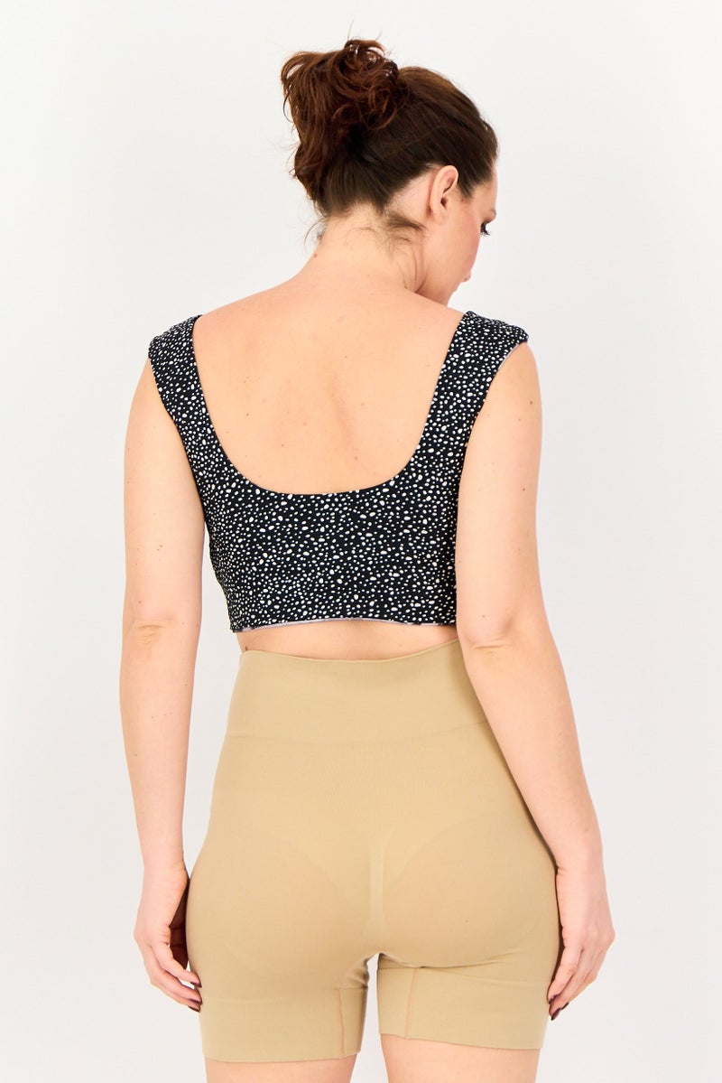 Nike Women All Over Print Reversible Swim Crop Top  Multicolor - Image 4