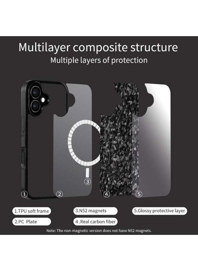 سولاري غطاء حماية مقاوم للصدمات لهاتف iPhone 17 مصنوع من ألياف الكربون السوداء وتصميم لامع باللون الأزرق، غطاء خلفي ضيق مضاد للخدش (أزرق) - Image 5