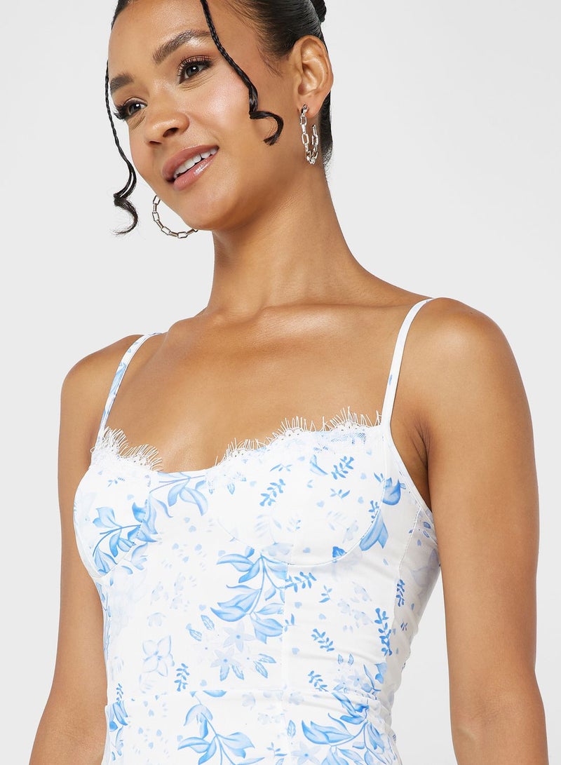 Ginger Floral Lace Trim Dress  - Image 3