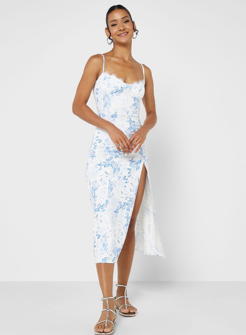 Ginger Floral Lace Trim Dress  - Image 4