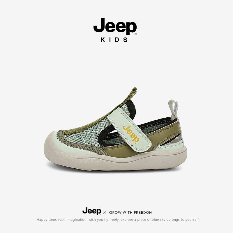 Jeep Kidsren'S Baby Sandals, Boys' Shoes, Summer Breathable Soft-Soled Toddler Shoes, Girls' Soft Toe-Cap Cut Out Shoes - Image 1