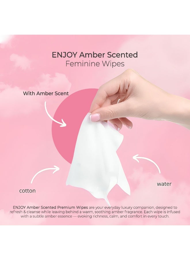 إنجوي انجوي مناديل مبللة للنساء برائحة العنبر الفاخرة - 10 قطع - للتنظيف والانتعاش والعناية الانثوية الفائقة - للسفر والاستخدام اليومي - Image 5