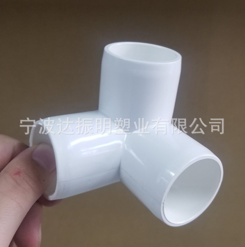 Schedule40 Furniture Grade Three-Dimensional Tee Pvc Pipe Fittings Pvc Three-Way Porcelain White Fittings - Image 1