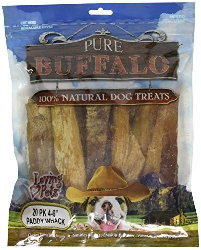 Loving Pets Pure Buffalo 6Inch Backstrap Tendon Dog Treat 20Pack