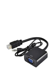onten Black HDMI to VGA Adapter with 3.5mm Audio Port  - Image 1