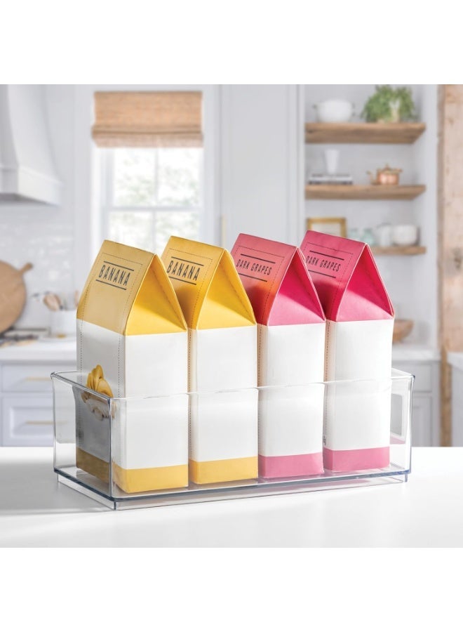 The Home Edit Medium Shallow Clear Bin Organizer – Stackable Plastic Storage Bin for Fridge, Pantry & Cabinets, BPA-Free Transparent Organizer for Kitchen & Home Storage - Image 2
