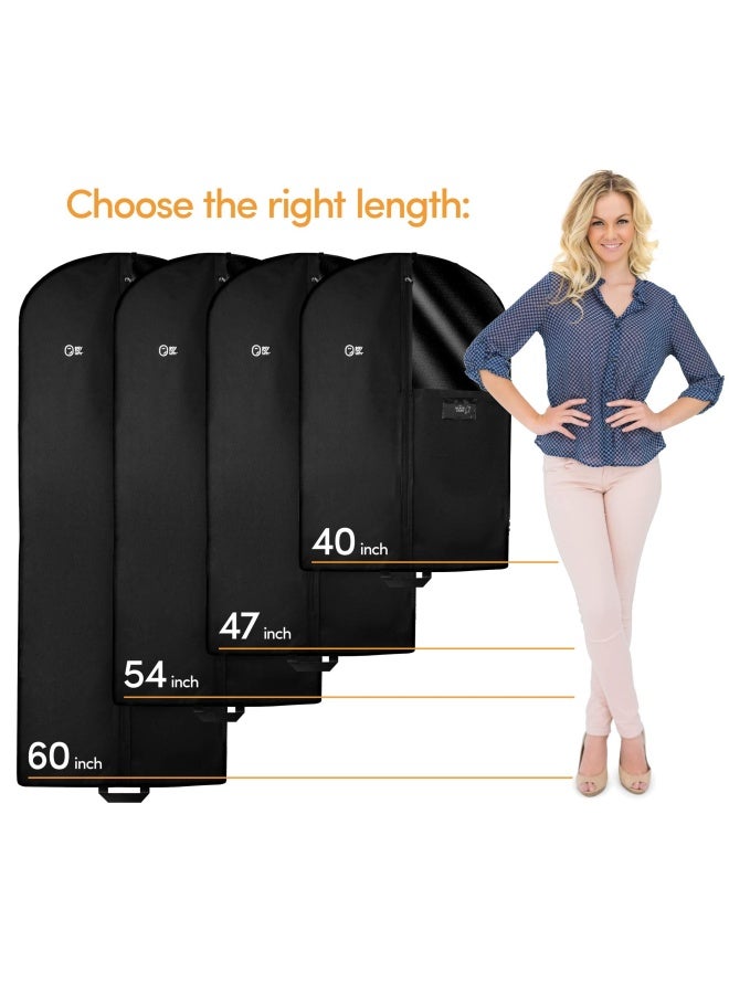 SAY HO UM Luxury Storage Garment Bag For Long Coat Fur Mink Gown Vestment And Choir Robe  60 Inch  5 Inch Gusset Cover  Heavy Duty Hanging Breathable Foldable Travel And Wardrobe Clothes Protector  - Image 3