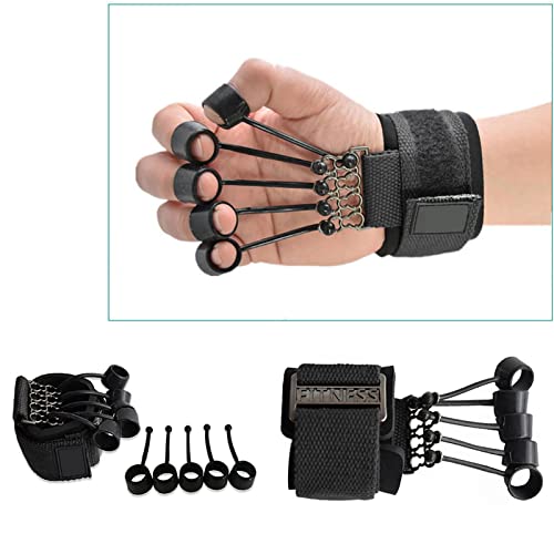 AMIFIT Finger Gripper Strength Trainer | Hand Exerciser Yoga Resistance Bands Finger Flexion And Extension Training Device | Finger Force Grip Device (Finger Gripper),Silicone - Image 2
