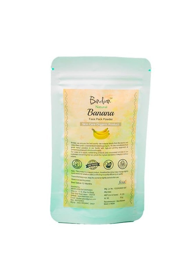 Bindian مسحوق الموز الهندي للرجال والنساء | مسحوق قناع الوجه الطبيعي (50 غرام) - Image 3