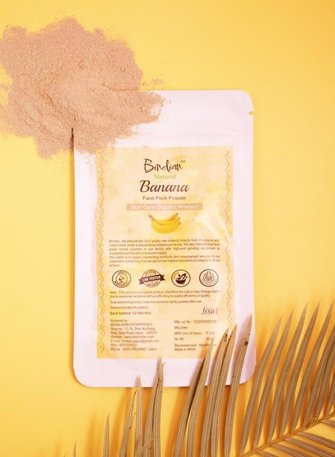 Bindian مسحوق الموز الهندي للرجال والنساء | مسحوق قناع الوجه الطبيعي (50 غرام) - Image 2