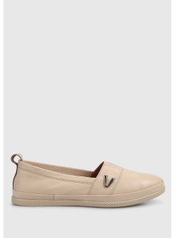 eclipse Beige Leather Women's Shoes  - Image 1