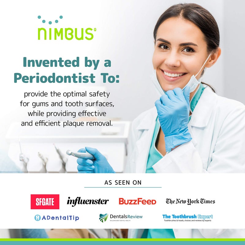 NIMBUS Extra Soft Toothbrushes (Regular Size Head), Periodontist Design Tapered Bristles for Sensitive Teeth & Receding Gums (5 Pack, Colors May Vary) - Image 4