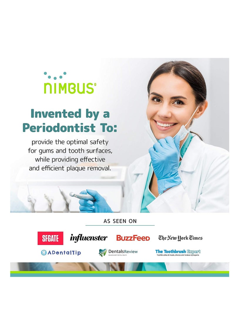 Nimbus - NIMBUS Extra Soft Toothbrushes (Regular Size Head), Periodontist Design Tapered Bristles for Sensitive Teeth & Receding Gums (5 Pack, Colors May Vary) - Image 1