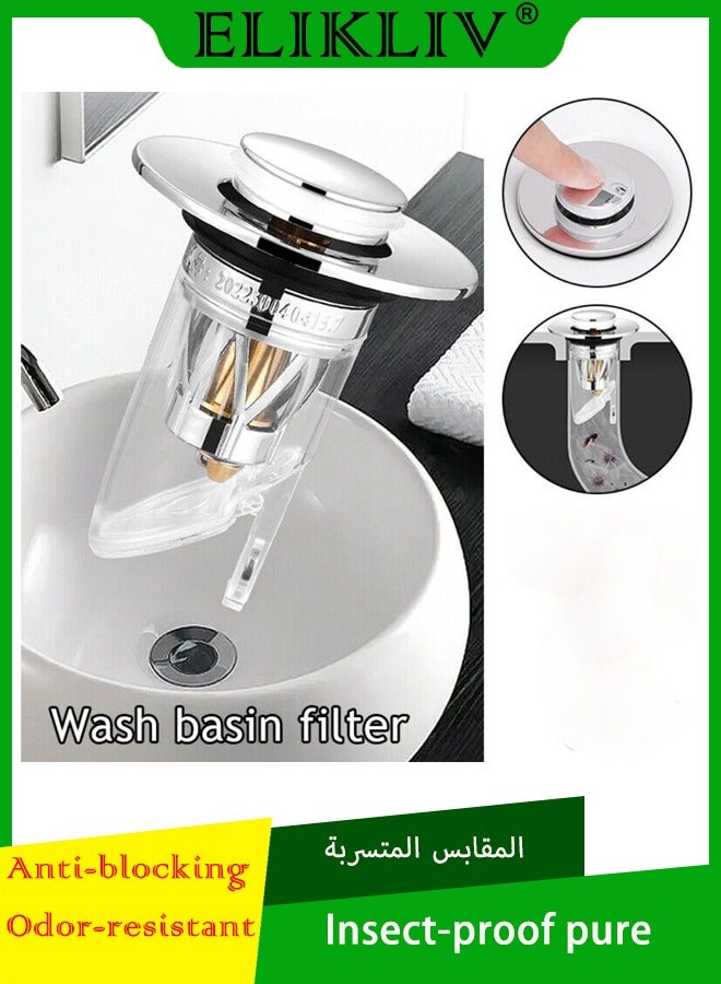 ELIKLIV A must-have for hot and explosive items! Anti-odor and insect-resistant floor drain plug, large filter screen anti-clogging and anti-clogging, plug and play, simple and ultra-convenient operation, magnetic closure and fast drainage, durable and worry-free, and upgrade filtration, the first best-selling product for families.  - Image 2