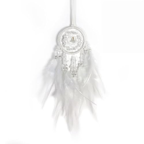 Malicosmile Car Dream Catcher for Rearview Mirror Accessories, Small White Dream Catchers for Car Hanging Ornament for Room Decoration Pendant - Image 5