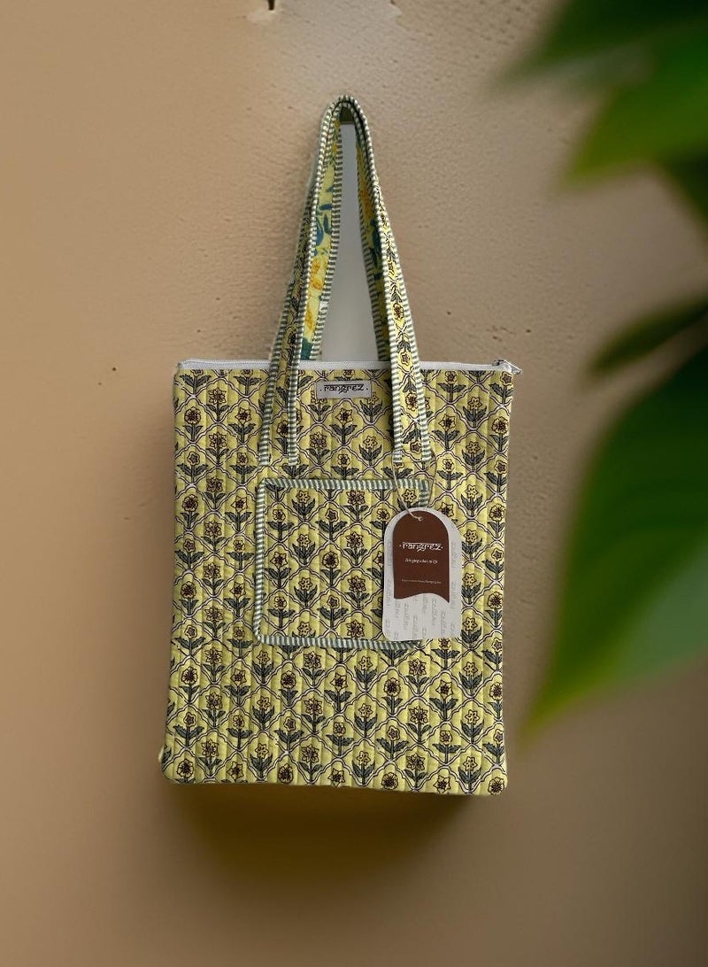 رانجريز حقيبة حمل نسائية من القطن مبطن مصنوعة يدويًا من رانجريز، حقيبة كتف للتسوق مقاس 18 بوصة × 4 بوصة × 16 بوصة - Image 4