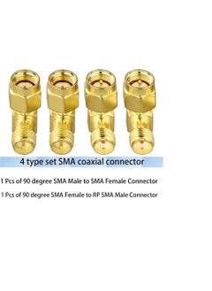 SUNSAR 4 Pcs SMA Angle Adapter Kits 90 Degree Coaxial Adapter Male to Female SMA Connector Right Angle  - Image 4