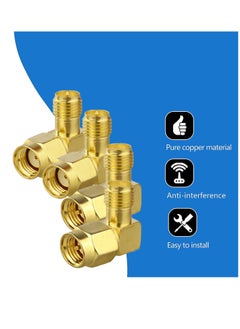SUNSAR 4 Pcs SMA Angle Adapter Kits 90 Degree Coaxial Adapter Male to Female SMA Connector Right Angle  - Image 5
