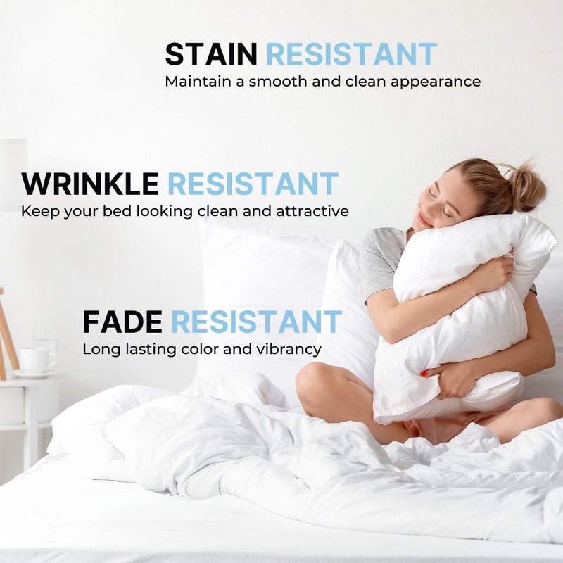 CGK Unlimited CGK Unlimited Queen Pillow Cases Set of 2 - Soft  Hotel Quality Pillowcase Covers - Comfy Bedding - Machine Washable Pillow Protectors - 2 Piece - Queen Size Grey Stripes Pillow Cover  - Image 4