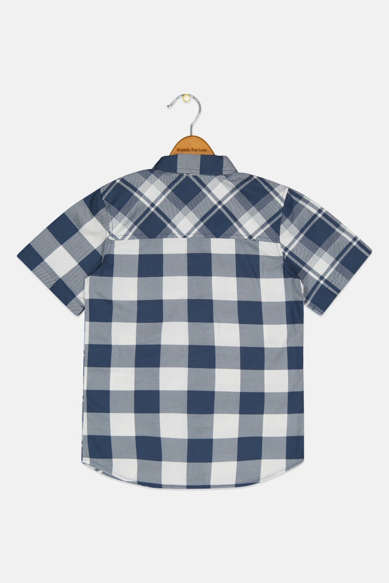 Levi's قميص كاجوال قصير الأكمام للأولاد، مزخرف بمربعات، متعدد الألوان - Image 3