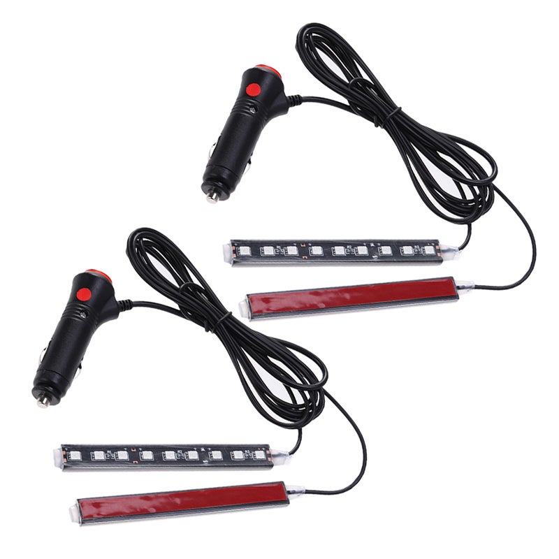 2PCS Footwell Lights Single Color Interior Footwell Lighting Strips Light Strips for Foot Interior Accessories - Image 1