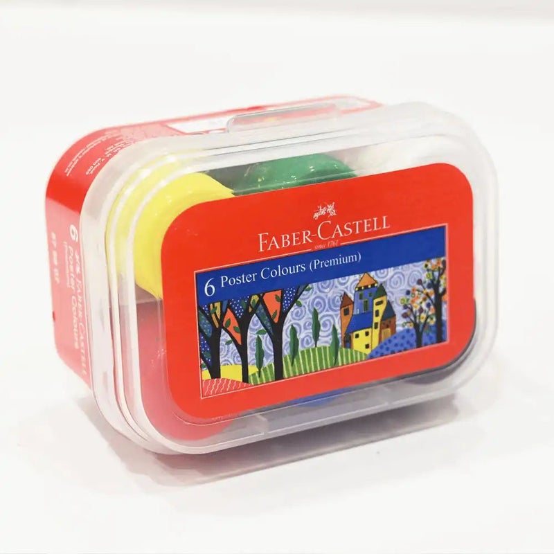 Faber Castell Premium Poster Colors In Plastic Box- 6pcs