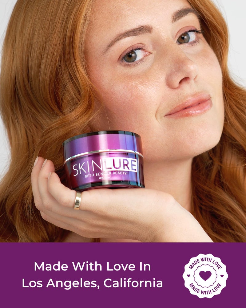 Beth Bender Beauty SKINLURE Hydrating Face Moisturizer with Vitamin C & Hyaluronic Acid | Anti Aging Facial Moisturizer for Dry Sensitive Skin | Revive Face Moisturizer w/Algae Extract, Peptides, and Nourishing Oils - Image 4