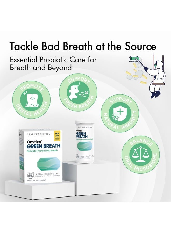 OraTicx Oral Probiotics for Bad Breath | 8 Billion CFU Unique Dental Probiotic | Freshens Breath Naturally | Supports Oral Health and Immunity | Fresh Mint Flavour | 30 - Image 4