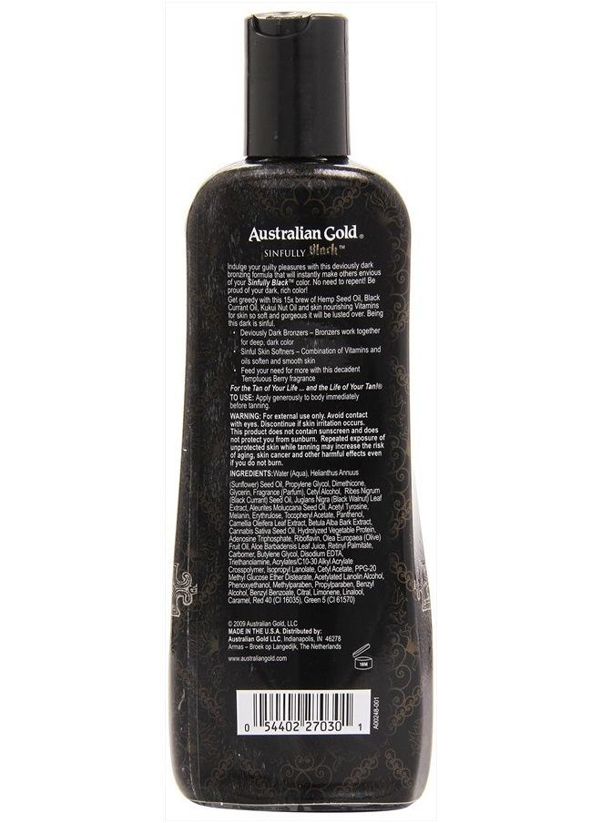 Australian Gold Sinfully Black 15x Deep Dark Bronzing Tanning Lotion, 8.5 Ounce  - Image 2