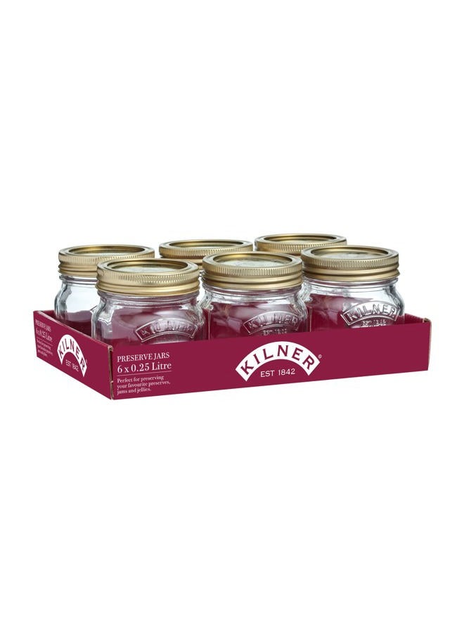 Kilner ® Tray of 6 0.25 Litre Preserve Jars - Image 1