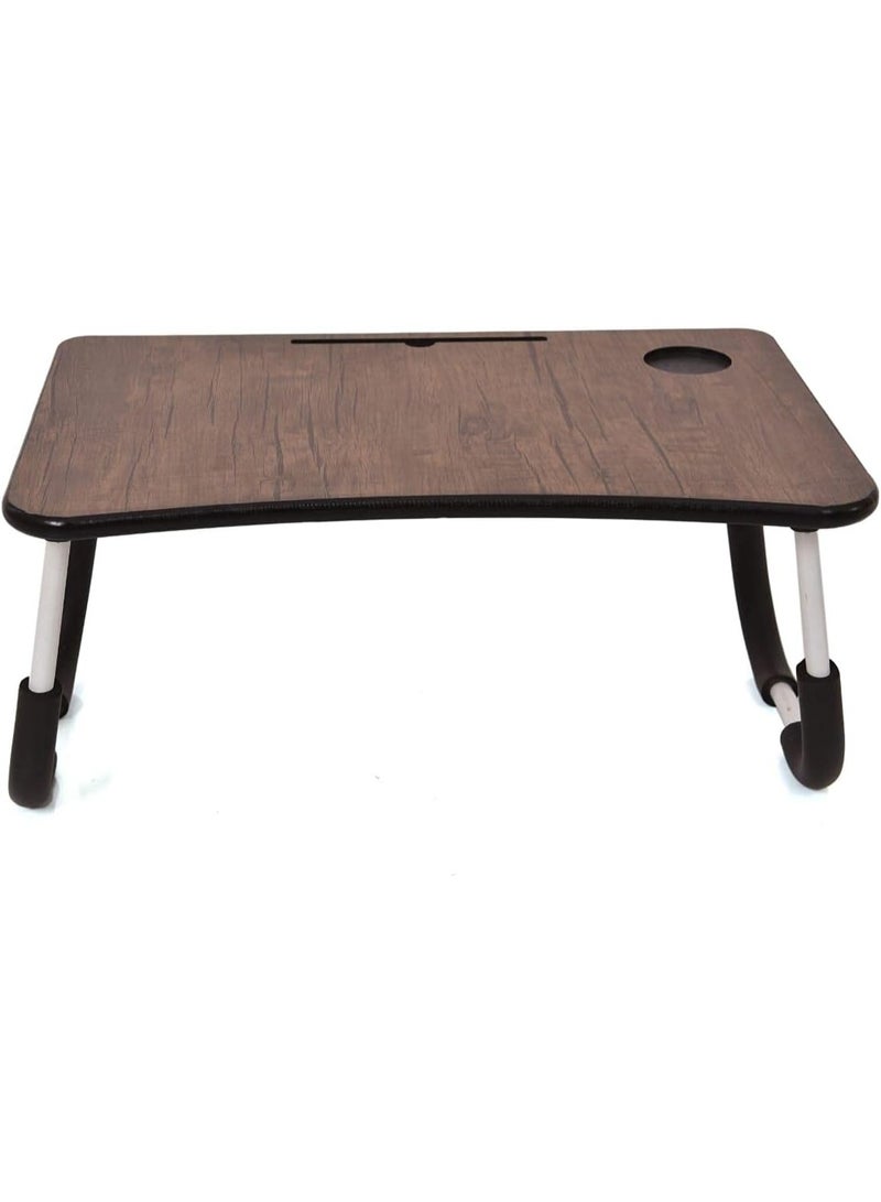 Laptop Table with Scratch and Water Resistant Surface, Portable Foldable Desk for Bed, Sofa, Study, Work and Daily Use - Image 1