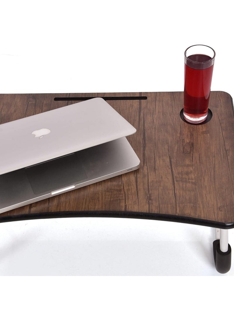 Laptop Table with Scratch and Water Resistant Surface, Portable Foldable Desk for Bed, Sofa, Study, Work and Daily Use - Image 3