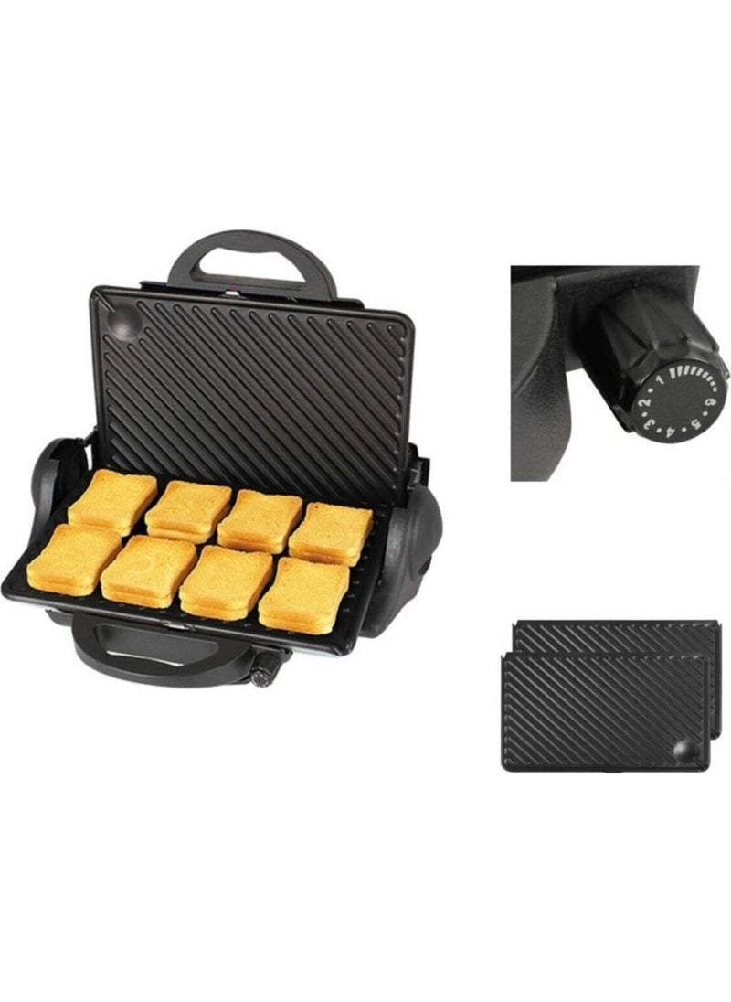 AWOX Large 8 Slice 1800 W Grill Toaster 6 Stage Black  - Image 1
