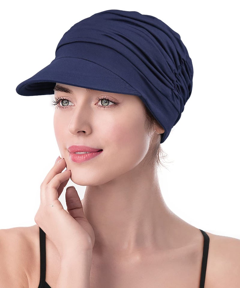 Winitas Chemo Hat for Women Soft Summer Navy - Image 1