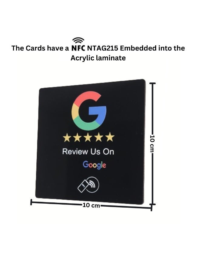 Google NFC Googlè Review Black  Simply Tap to Review,Increase Your Reviews | Review Us on Google | Ready to be activated instantly with your Googlè Review URL. (Acrylic Fob) - Image 2