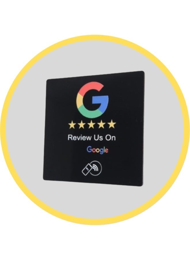 Google NFC Googlè Review Black  Simply Tap to Review,Increase Your Reviews | Review Us on Google | Ready to be activated instantly with your Googlè Review URL. (Acrylic Fob) - Image 3
