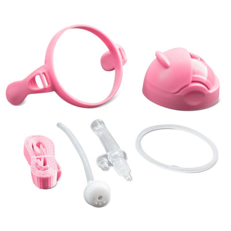 ANPEI 3-in-1 Weighted Straw Sippy Cup Conversion Kit for Comotomo Bottles | Versatile, Leak-Proof - Easy-to-Use Solution for Babies and Toddlers | Compatible with 5oz & 8oz Bottle (Pink) - Image 5