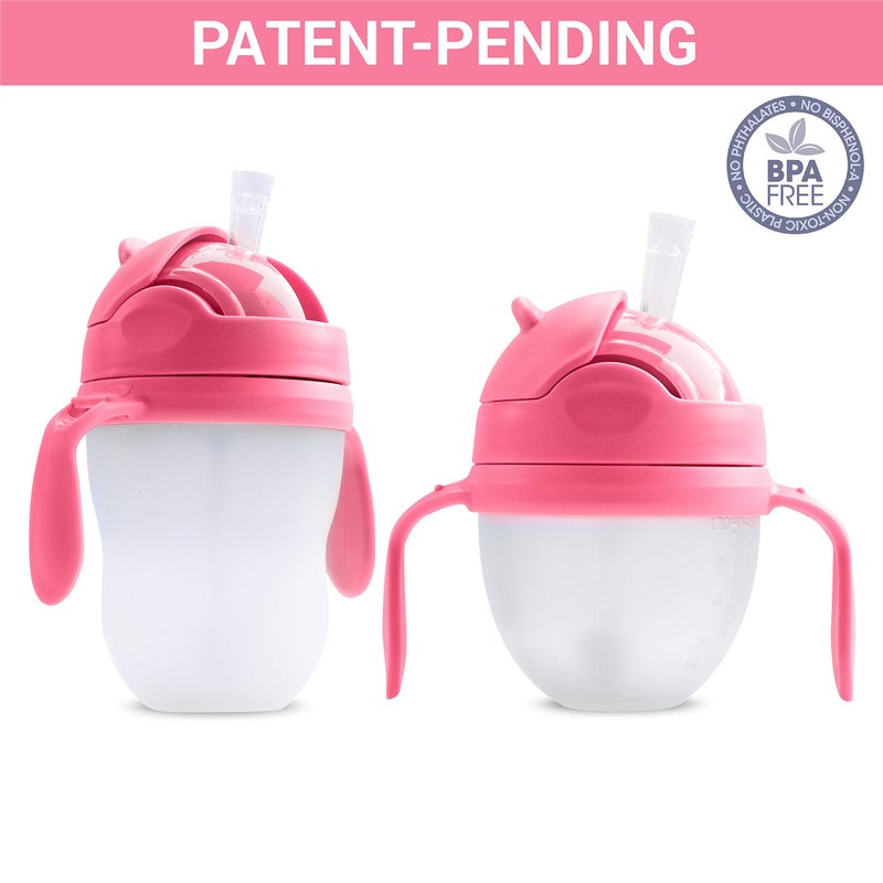 ANPEI 3-in-1 Weighted Straw Sippy Cup Conversion Kit for Comotomo Bottles | Versatile, Leak-Proof - Easy-to-Use Solution for Babies and Toddlers | Compatible with 5oz & 8oz Bottle (Pink) - Image 2