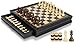 Peradix Magnetic Chess and Checkers Set with 2 Builtin Storage Drawers Classic 2 in 1 Wooden Board Games Magnetic Chess Pieces 2 Extra Queens 128 Chess Set for Adults and Kids Gift Package - Image 2