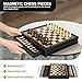 Peradix Magnetic Chess and Checkers Set with 2 Builtin Storage Drawers Classic 2 in 1 Wooden Board Games Magnetic Chess Pieces 2 Extra Queens 128 Chess Set for Adults and Kids Gift Package - Image 3