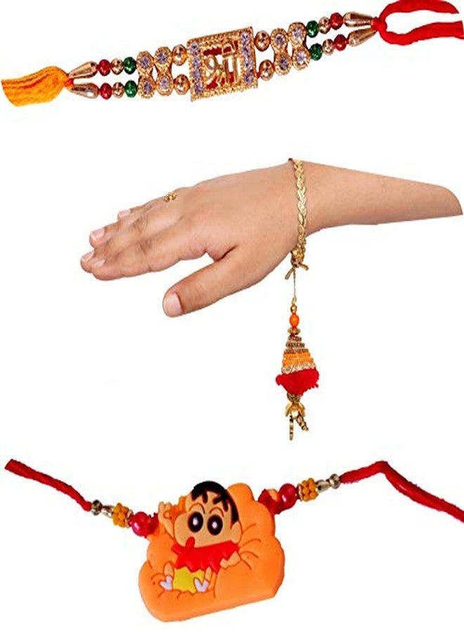SUNINOW Designer Shree,LUMBA,SHINCHEN Rakhi for Brother BHABHI and Kids