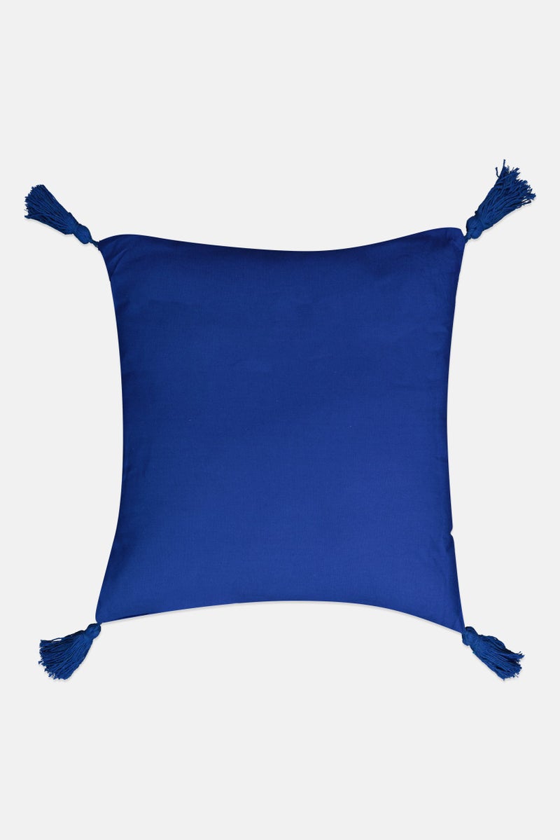 Muy Mucho Square Textured Chair Cushion, Blue - Image 2