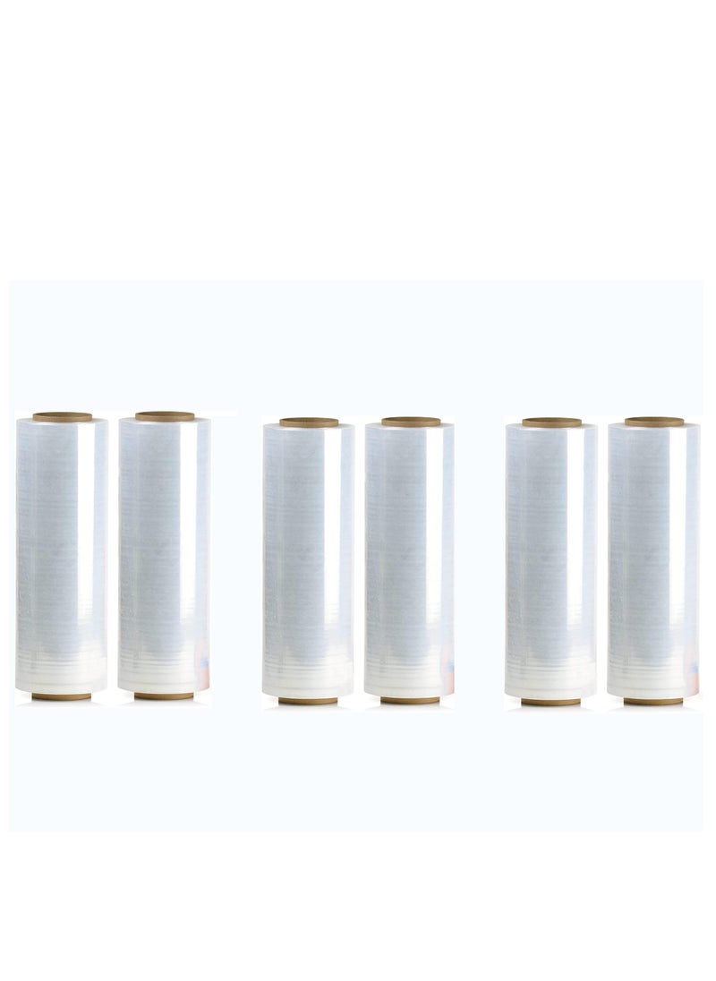 SUNRISE - Stretch Wrap Industrial Strength 6 Rolls Extra Thick 3KG Shrink Wrap Roll for Moving Supplies, Furniture, Pallets, Plastic Wrap for Packing, Heavy Duty Stretch Film - Image 1