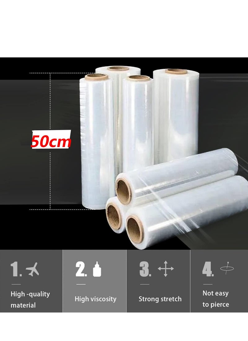 SUNRISE - Stretch Wrap Industrial Strength 6 Rolls Extra Thick 3KG Shrink Wrap Roll for Moving Supplies, Furniture, Pallets, Plastic Wrap for Packing, Heavy Duty Stretch Film - Image 1