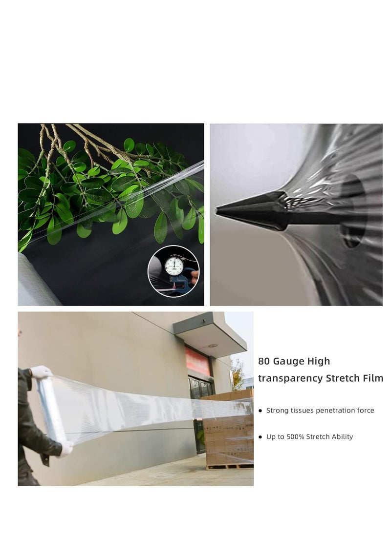 SUNRISE - Stretch Wrap Industrial Strength 6 Rolls Extra Thick 3KG Shrink Wrap Roll for Moving Supplies, Furniture, Pallets, Plastic Wrap for Packing, Heavy Duty Stretch Film - Image 1
