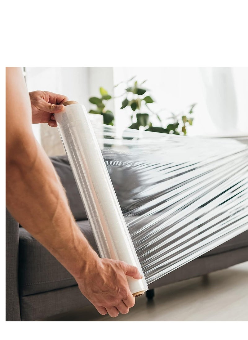 SUNRISE - Stretch Wrap Industrial Strength 6 Rolls Extra Thick 3KG Shrink Wrap Roll for Moving Supplies, Furniture, Pallets, Plastic Wrap for Packing, Heavy Duty Stretch Film - Image 1