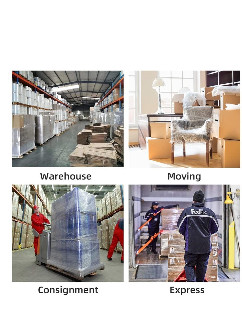 SUNRISE - Stretch Wrap Industrial Strength 6 Rolls Extra Thick 3KG Shrink Wrap Roll for Moving Supplies, Furniture, Pallets, Plastic Wrap for Packing, Heavy Duty Stretch Film - Image 1